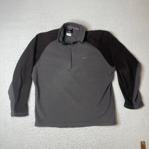 Patagonia Capilene Mens Medium Gray Fleece 1/4 Zip Pullover Jacket Base Layer